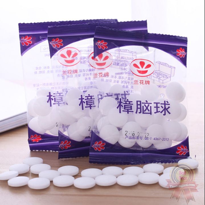 Long não băng phiến Bộ 20 viên thơm khử mùi đuổi gián chuột muỗi