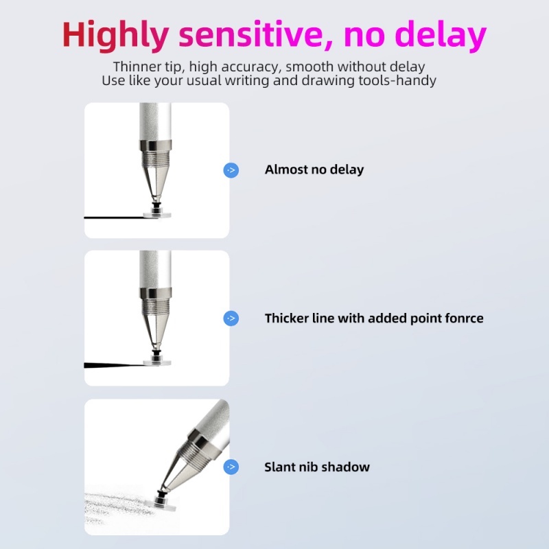 Bút cảm ứng ANKNDO 2 trong 1 dành cho điện thoại Android tùy chọn màu sắc