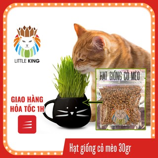 Hạt giống cỏ lúa mì cho mèo gói 30gr giúp bổ xung chất xơ, tiêu búi lông cho mèo Little King pet shop