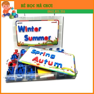 Bộ hộp bảng chữ cái ghép vần ghép từ có từ tính nam châm Magnetic Letters BOX - Giáo cụ Montessori