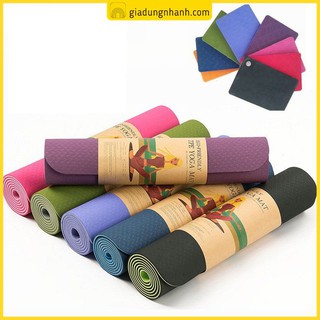 [VIP] Thảm Tập Yoga, Thảm Tập Thể Dục Chống Trượt TPE 2 Lớp 6mm Cao Cấp