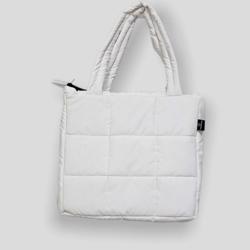 TÚI TOTE ĐEO CHÉO KẺ CARO LOCAL BRAND - TÚI TOTE TRẦN BÔNG SANG XỊN MỊN