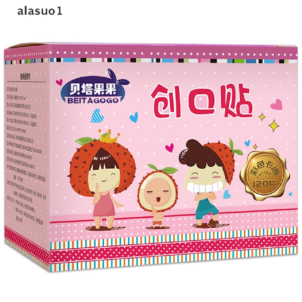 Set 120 Miếng Băng Keo Cá Nhân Chống Nước Thoáng Khí Họa Tiết Hoạt Hình