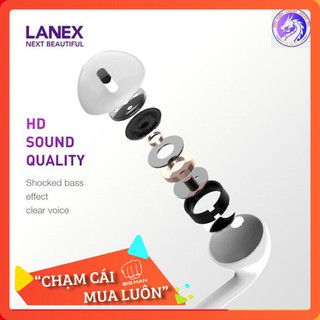 Tai nghe nhựa tpe jack 3.5mm có mic lanex - lep-l08 - dài 1.2m