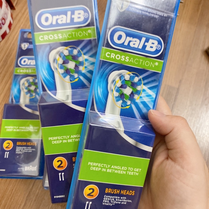 Set đầu bàn chải điện thay thế oral-b crossaction made in Germany -(Hàng_chính_hãng)