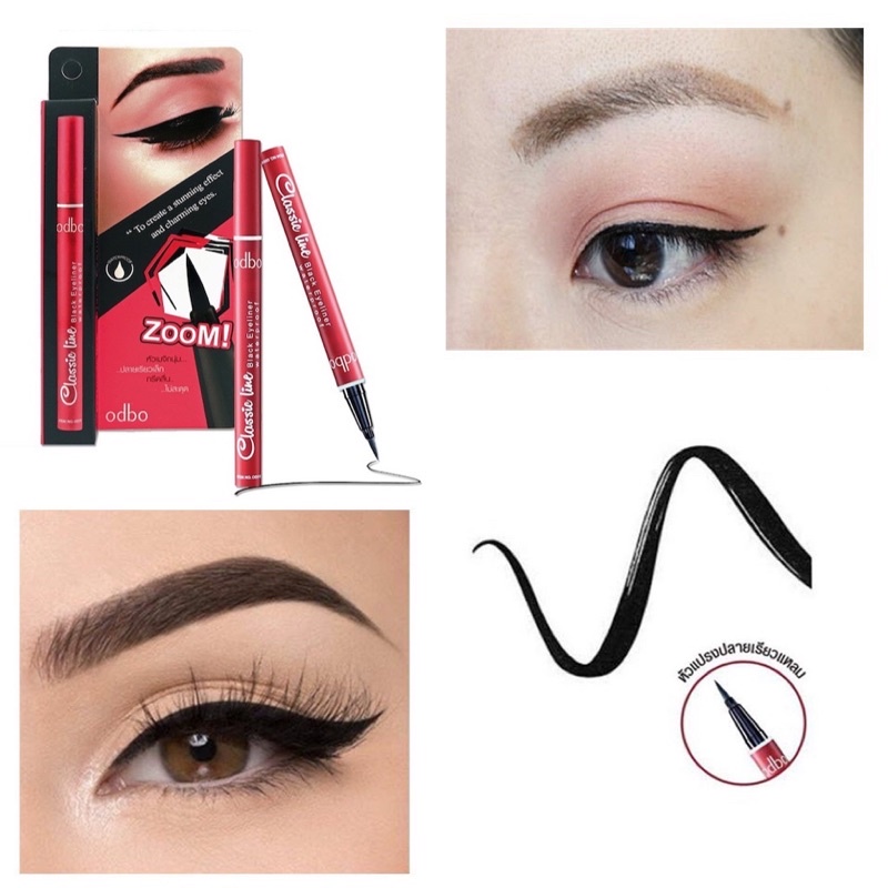 [ JUNHEE AUTH ] Kẻ mắt Odbo Classic Line Black Eyeliner Thái Lan