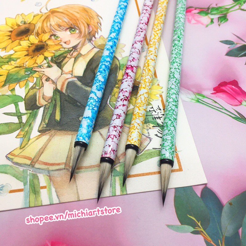 Nhan Thải - Bút lông vẽ màu nước thủy mặc, cọ thư pháp lông thú - Chỉ Ngộ Văn Phẩm ORCO