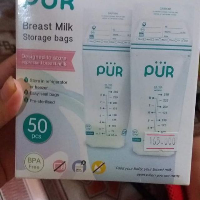 Túi trữ sữa PUR , unimom 250ml ,210ml
