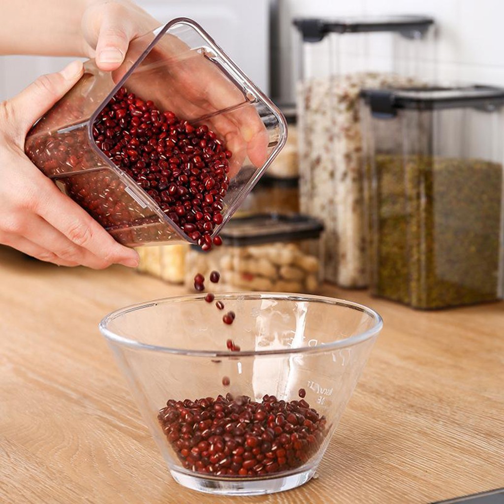 Hộp Nhựa Đựng Ngũ Cốc Tiện Lợi Dùng Trong Nhà Bếp