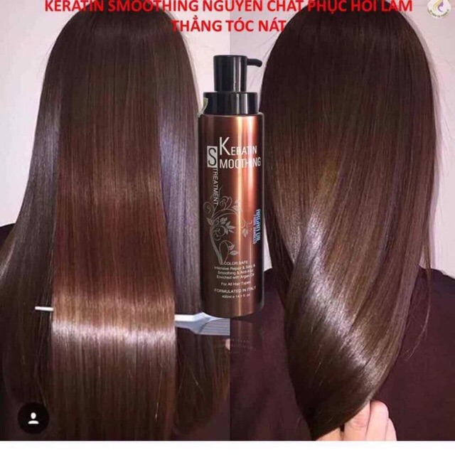 Keratin nguyên chất Smoothing Treatment phục hồi làm thẳng tóc nát 400ml (₫795.000 ₫549.550 31% GIẢM)