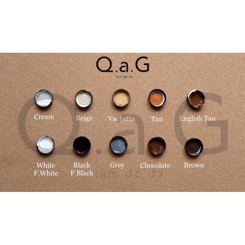 List màu và dung dịch custom giầy Q.a.G làm đồ da giá SỈ size 100ml