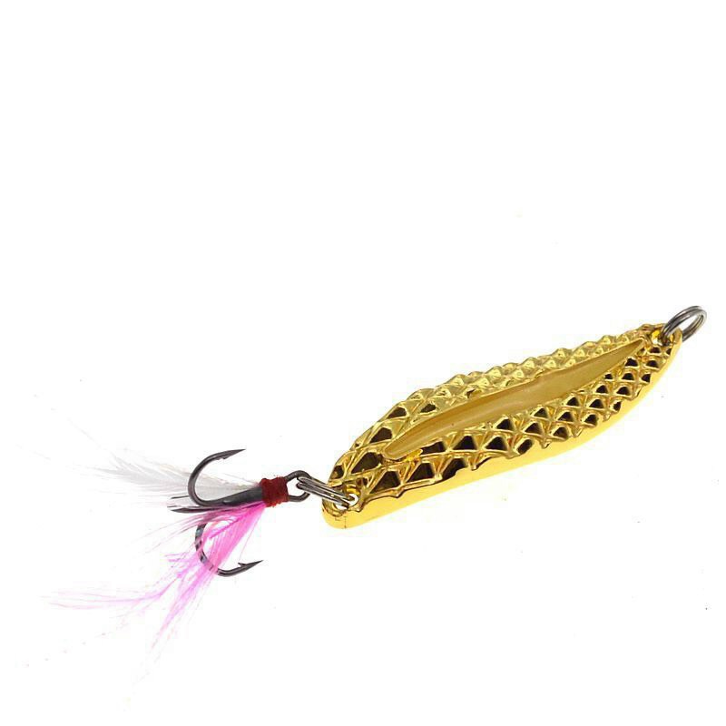 Mồi Câu Thìa Lượn Spoon Mồi Câu Lure Chuyên Câu Suối Mương Có Rãnh Phát Quang Câu Đêm