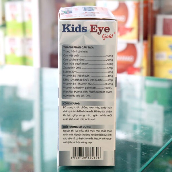 Kids Eye Gold+ - Hỗ trợ làm chậm quá trình lão hóa, hỗ trợ làm sáng mắt, cải thiện thị lực (hộp 15 gói x 10ml)