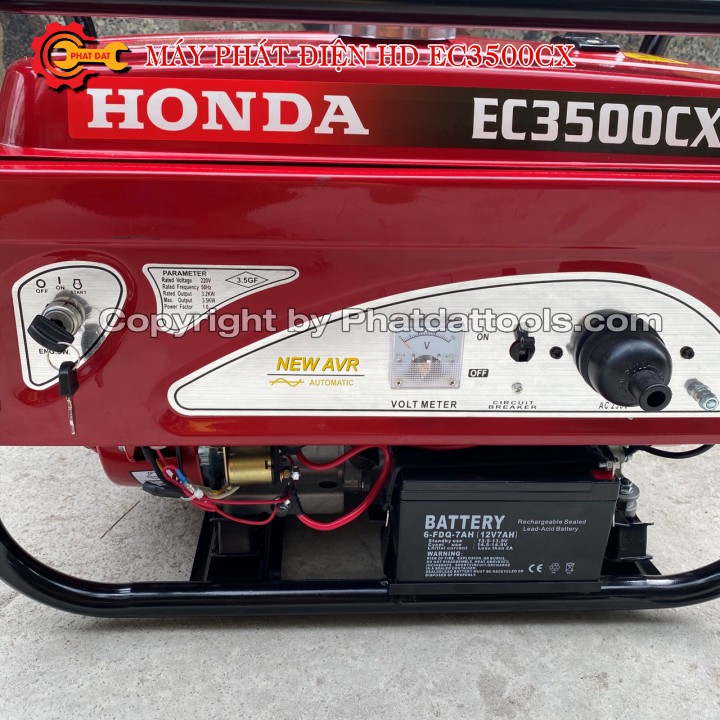 Máy phát điện Honda EC3500CX có đề-Công suất phát 3.5Kw-Máy êm-Bảo hành 12 tháng