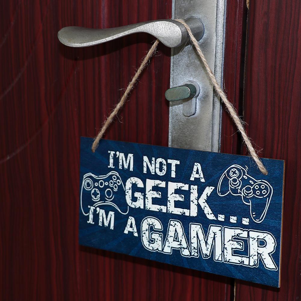 LEISURE Bảng Gỗ In Chữ &quot;I 'M Gamer&quot; Vui Nhộn Dùng Để Trang Trí Cửa Phòng