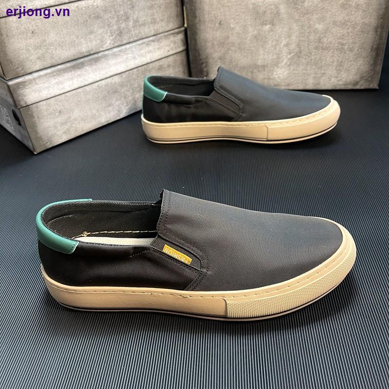Giày vải canvas cổ thấp thoáng khí phong cách Hàn Quốc thời trang xuân hè 2022 cho nam