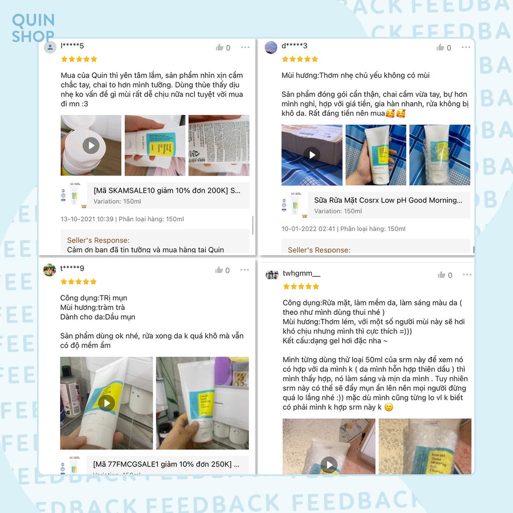 Sữa Rửa Mặt Dịu Nhẹ Cho Da Dầu Mụn, Nhạy Cảm Cosrx Low pH Good Morning Gel Cleanser