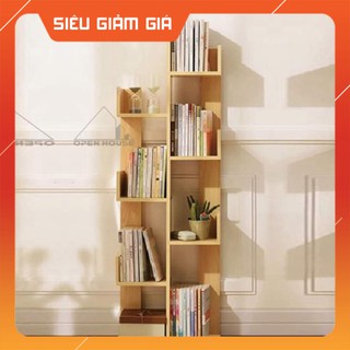 Kệ sách hình cây - kệ sách gỗ xương rồng 8 ngăn