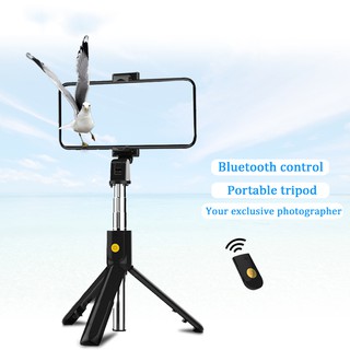 Gậy Tripod Selfie Stick Mini gậy chụp hình Selfie nhám có 3 chân tặng kèm nút điều khiển từ xa Bluetooth Chammart