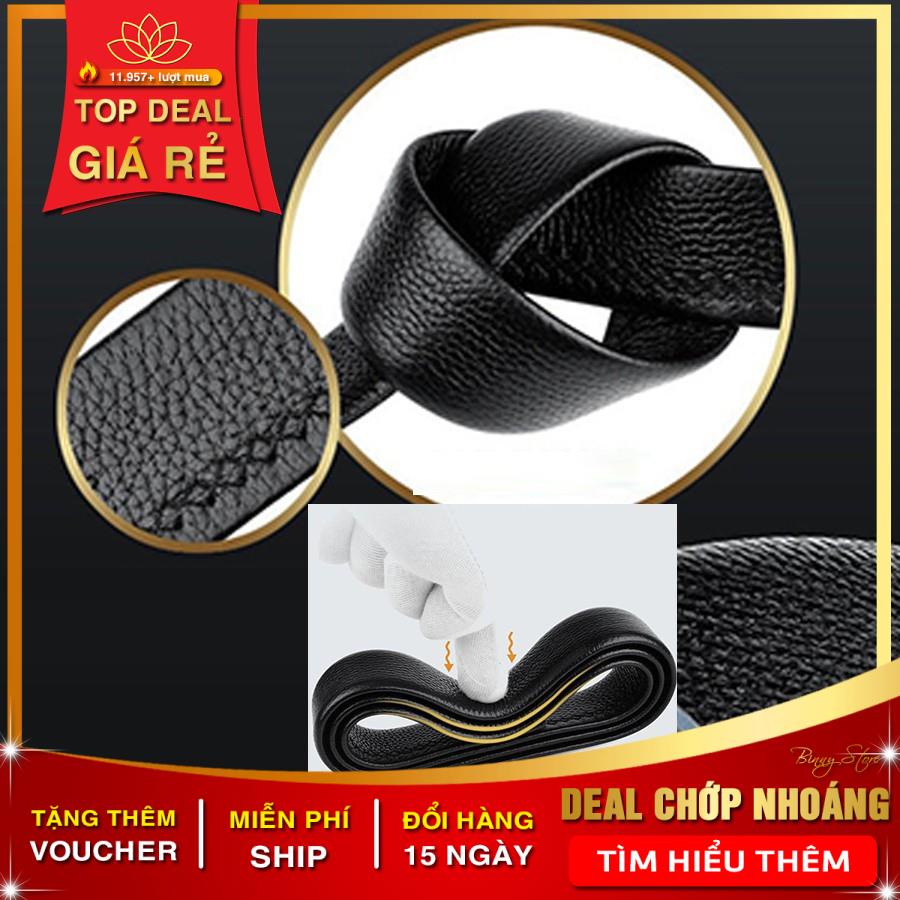 Thắt Lưng Da Nam Khóa Tự Động Cao Cấp Dây Nịt Nam Da Bò 100% Chính Hãng Biluxury Mạ Vàng Bạc Nam Tính SG
