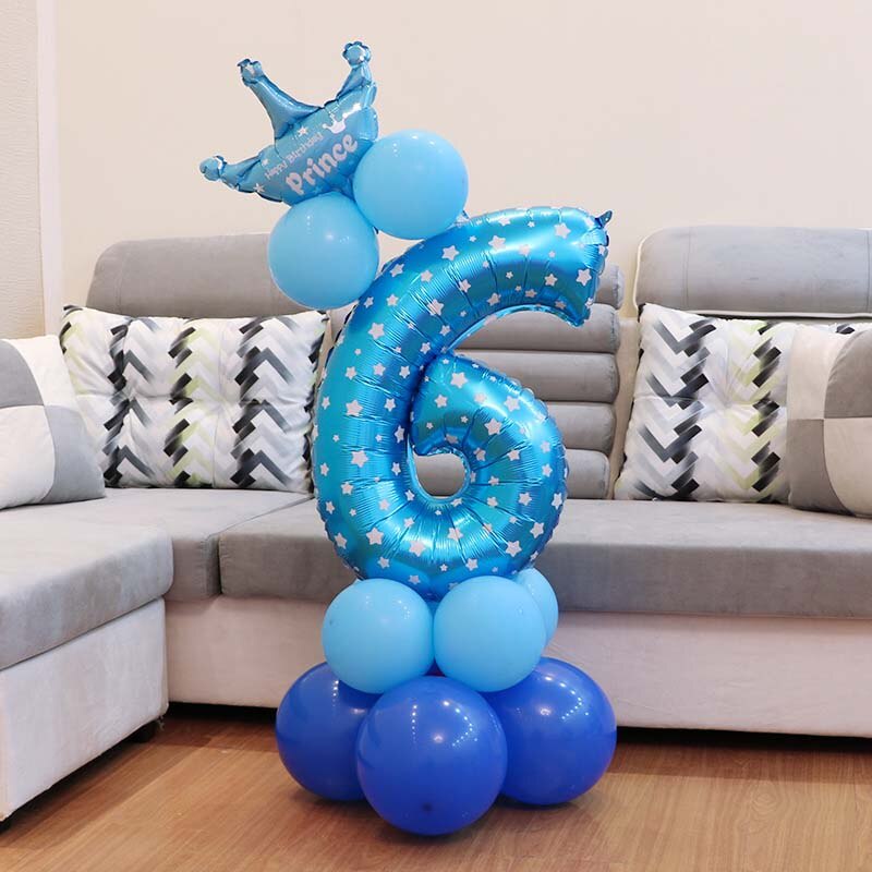 Bộ 12 Bong Bóng Lá Nhôm 32&quot; Dùng Trang Trí Tiệc Sinh Nhật