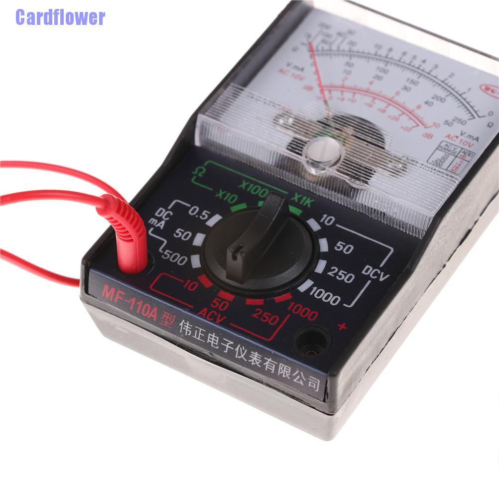 (Hàng Mới Về) Đồng Hồ Đo Điện Áp Cardflower Dc / Ac 1000v 250ma 1k