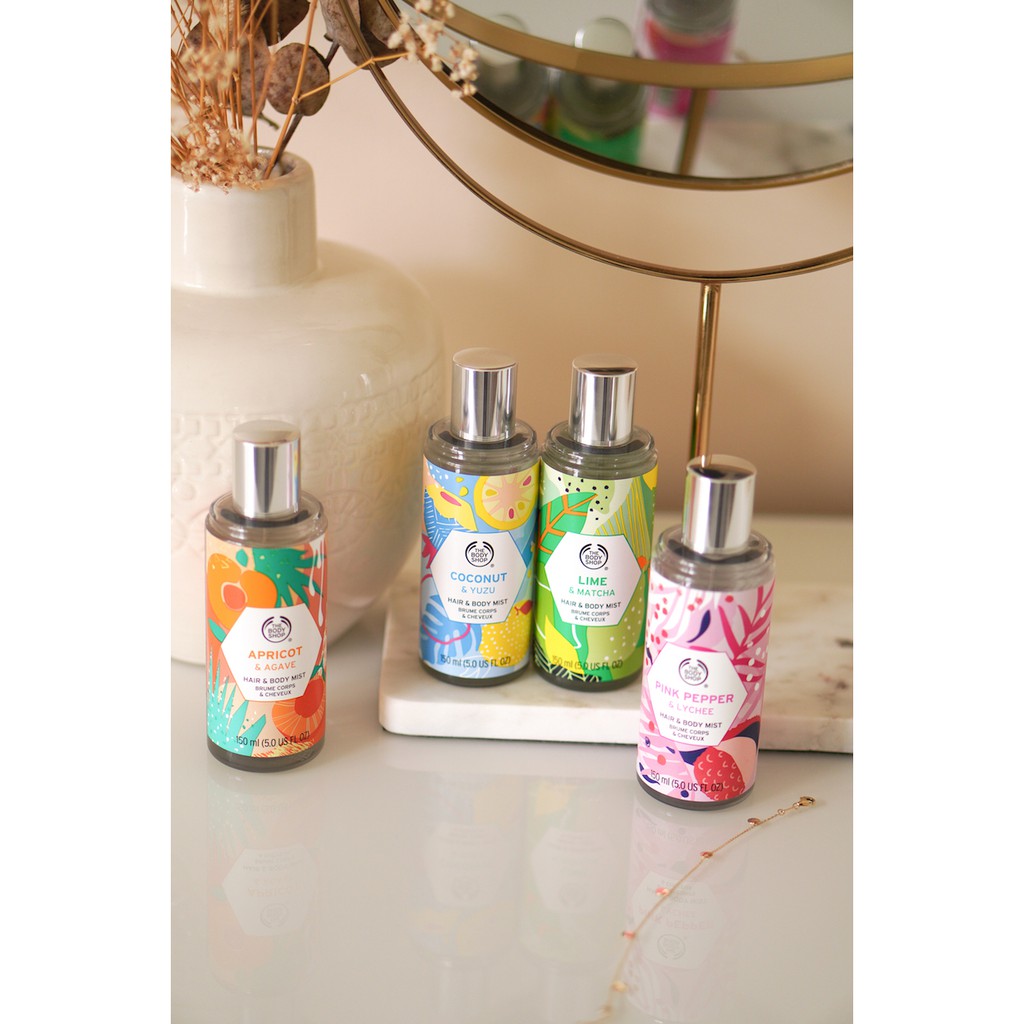 Xịt thơm Nước Hoa Cho Tóc & Cơ Thể THE BODY SHOP HAIR AND BODY MIST 150ML