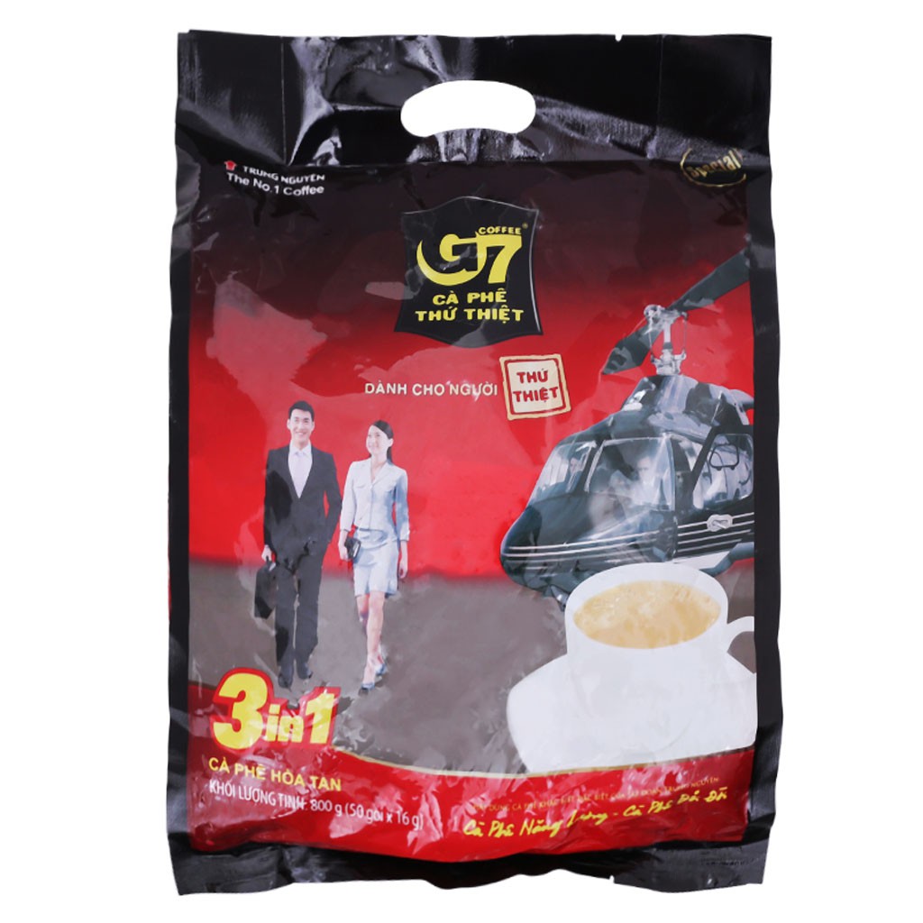 [CHÍNH HÃNG] Cà Phê Hòa Tan 3in1 G7 Túi 800g (50 gói x 16g)