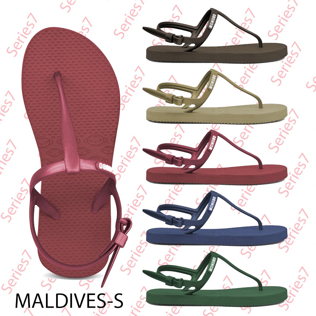 Giày Sandal nữ đế cao su xốp quai kẹp dây mảnh Thái Lan Monobo Maldives Super