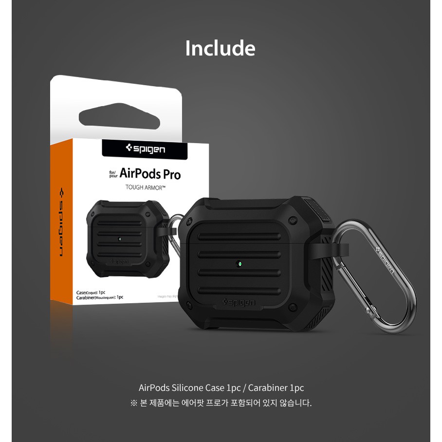 Vỏ ốp - hộp đựng Airpods Pro Spigen Tough Armor - Hàng chính hãng