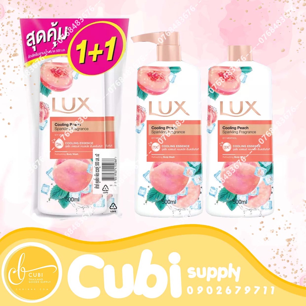 Bộ Sữa Tắm Lux Kèm Chai Refill Thái Lan - 450mlx2