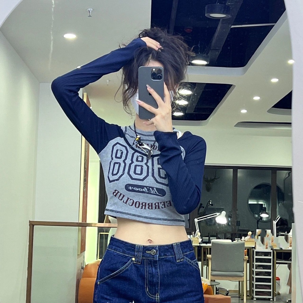 Áo Thun Tay Dài Trễ Vai Thời Trang Trẻ Trung