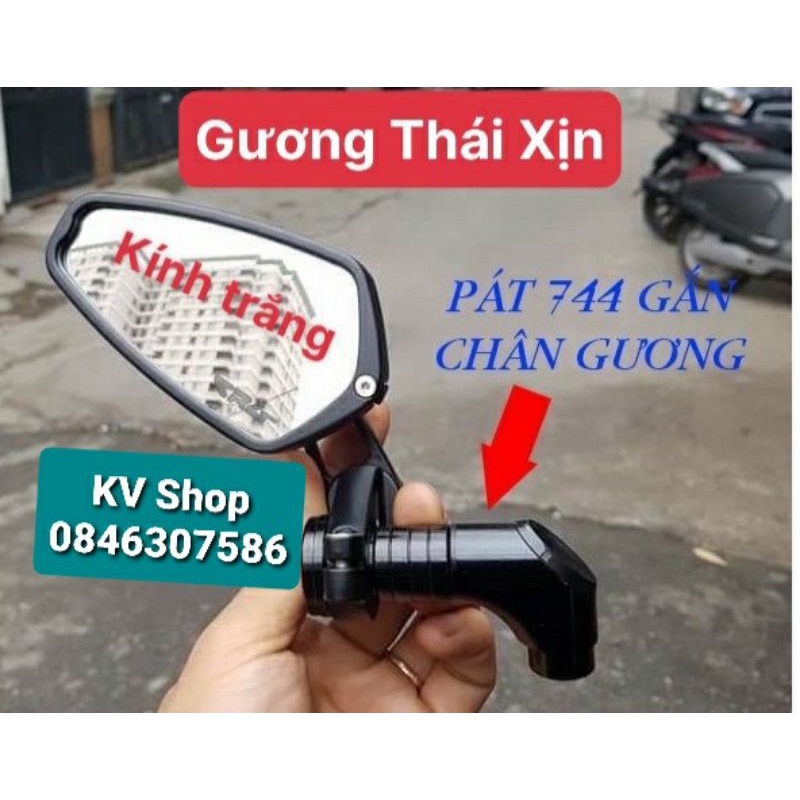 Gương gù thái ( mặt kính trắng ) + chân gương vát