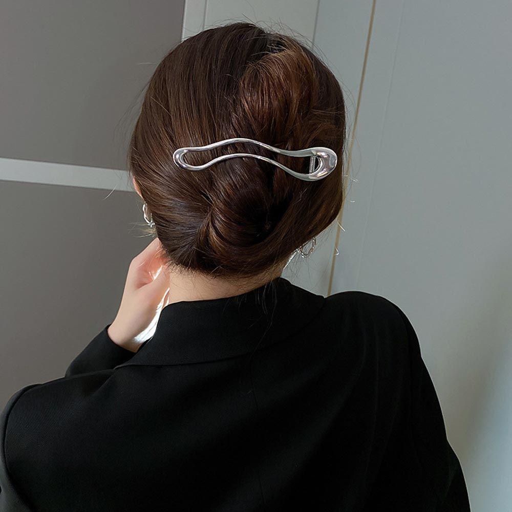 Kẹp Tóc Mỏ Vịt Bằng Kim Loại Lấp Lánh Cho Nữ