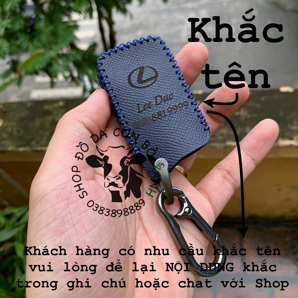 Bao da chìa khoá Lexus handmade da thật (mẫu mới) - Lexus ES, LS, LC, UX .... 004