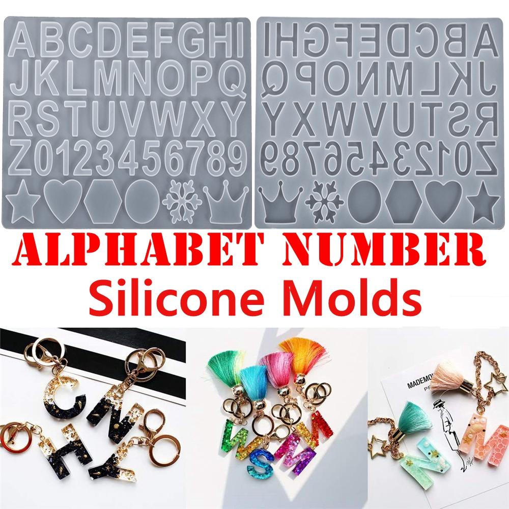 Khuôn Gel Silica Nhựa Epoxy Hình Chữ Cái / Chữ Số Trong Suốt
