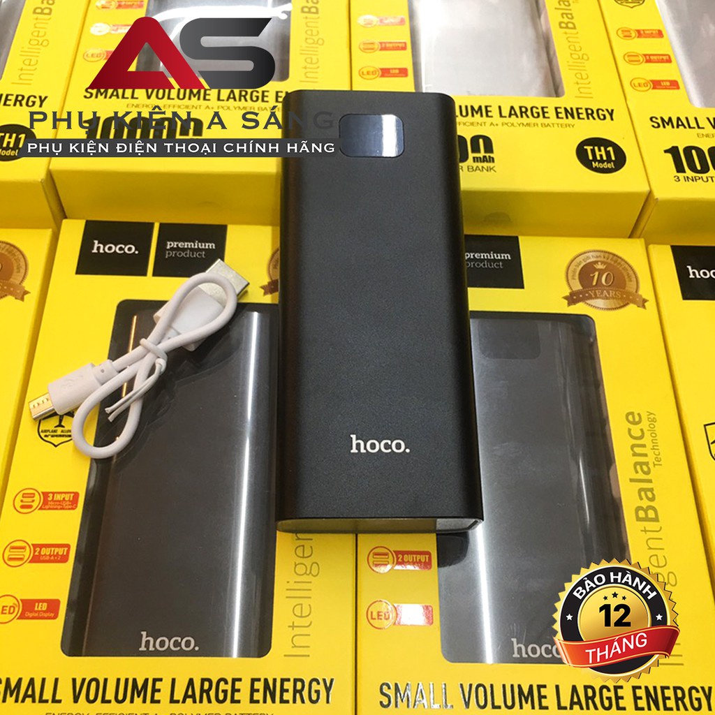 (BẢO HÀNH 6 THÁNG) Sạc dự phòng chính hãng Hoco Th1 10.000 MAH nhỏ gọn, kèm sạc, full hộp