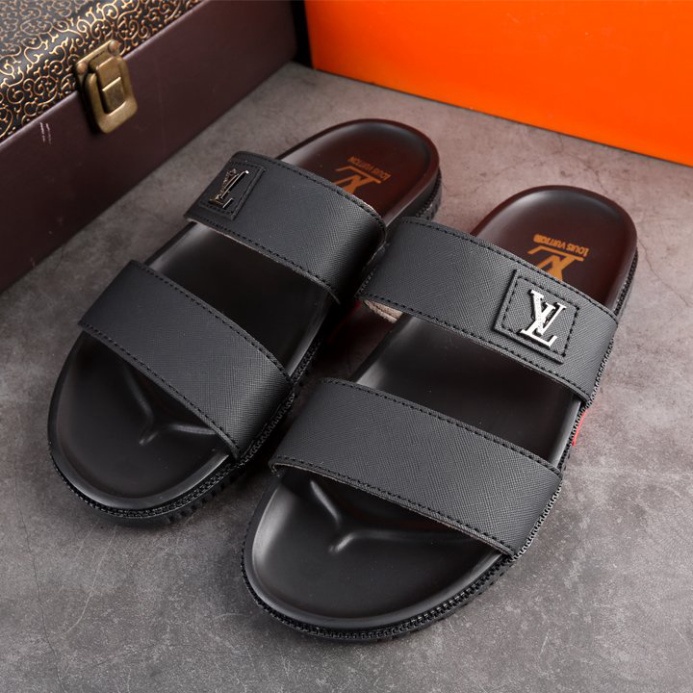 Dép nam 2 quai ngang, Dép da xịn loại tốt