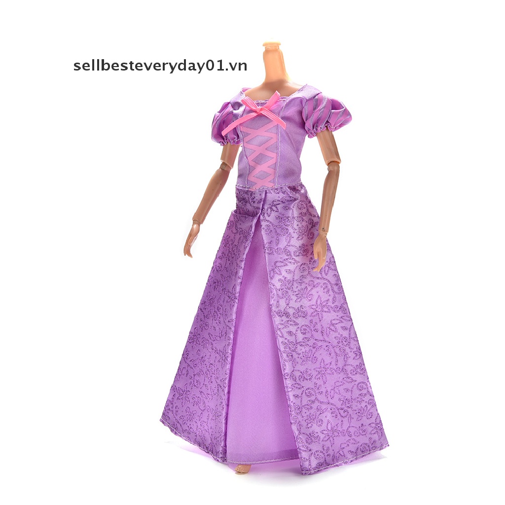 1 Đầm Cưới Màu Tím Xinh Xắn Cho Búp Bê Barbie