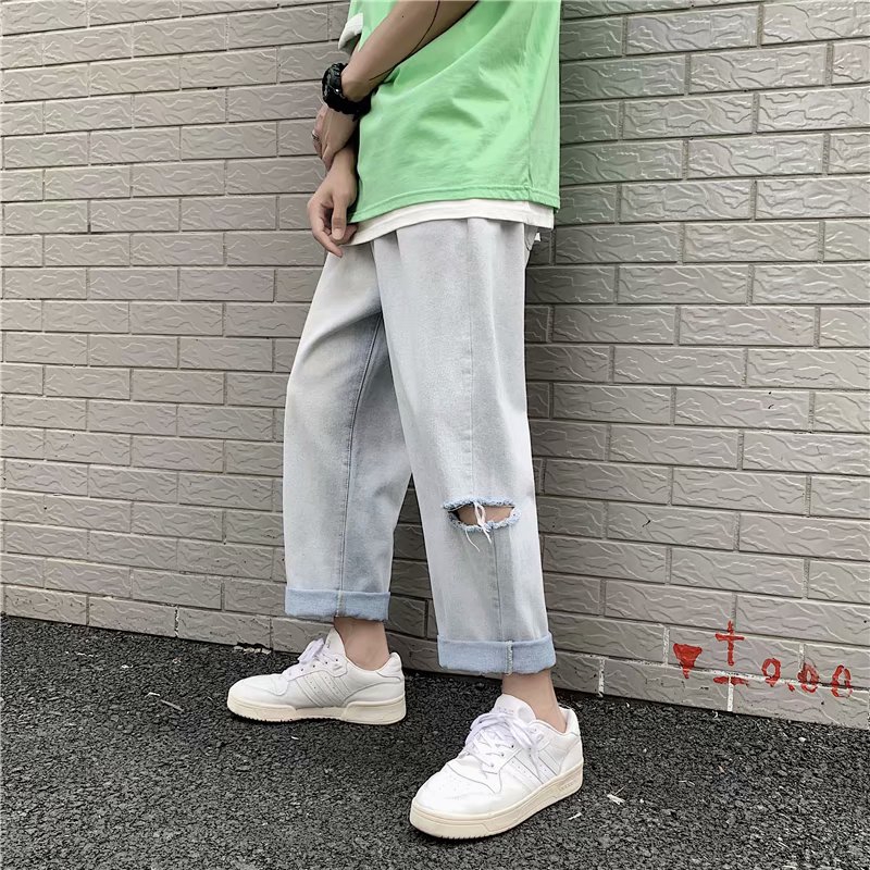 Quần Jeans Phong Cách Hip Hop Âu Mỹ Cá Tính Cho Nam