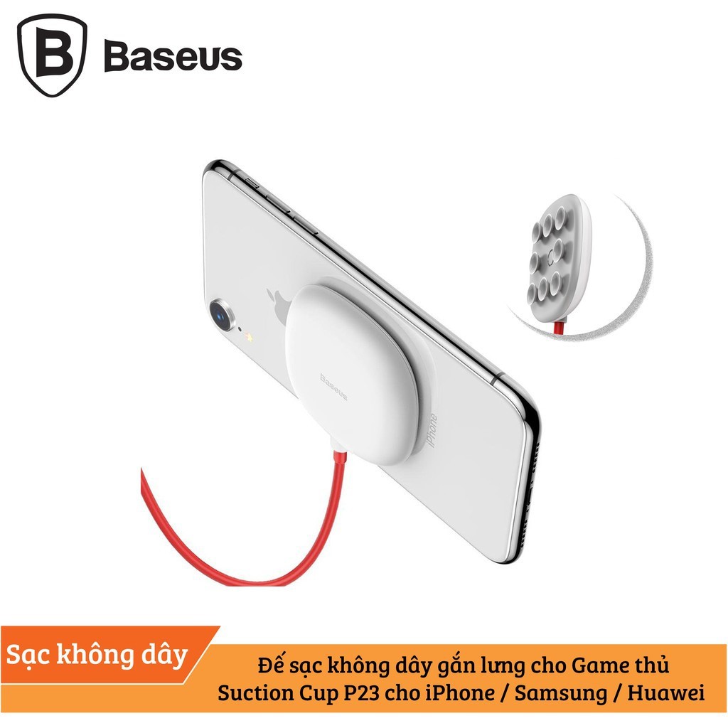Baseus Đế sạc không dây gắn lưng cho Game thủ Suction Cup P23 cho iPhone / Samsung / Huawei