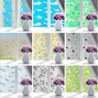 Decal Dán Kính Mờ PVC 45cm Rộng ( Giá 1 Mét ) - HOA LÁ MỜ TT009