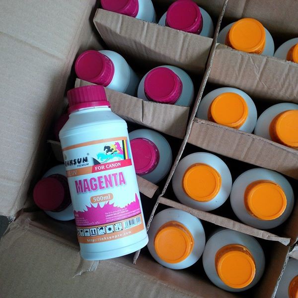 Mực màu canon dye uv 500ml INKSUN dùng cho máy in phun màu canon