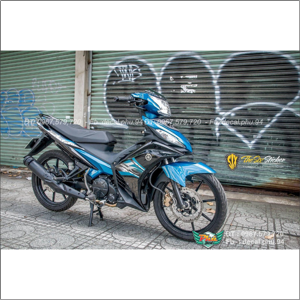 Tem Rời Exciter 135 Lc xanh đen , (J)
