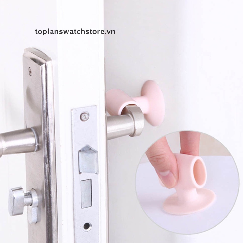 Toplanswatchstore Đệm Tay Nắm Cửa Có Giác Hút Gắn Tường Chống Va Đập Phía Sau Cửa Ra Vào Giảm Tiếng Ồn Sáng Tạo VN