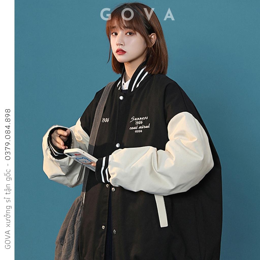 Áo Khoác Bomber 1983 Chất Dù 2 Lớp Nam Nữ Form Rộng Unisex, Áo Gió Chống Nắng Ulzzang GOVA