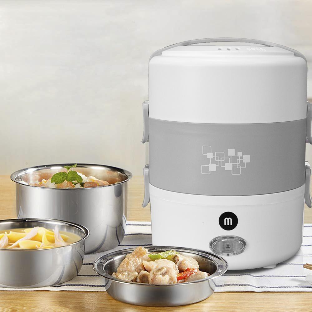 Hộp hâm nóng thức ăn M182 inox 304 - dùng cho dân VP, học sinh, người đi làm, nấu cơm | BigBuy360 - bigbuy360.vn