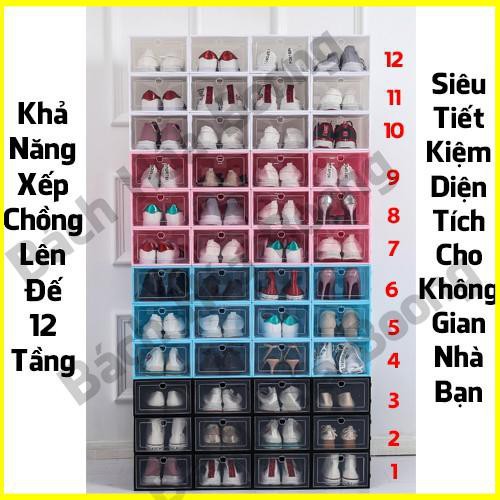 10 Hộp Box Đựng Để Giày Dép Nam Nữ, Mẹ Và Bé Bằng Nhựa Cứng Mica Trong Suốt Đồ Cao Cấp Giá Rẻ BH Boong