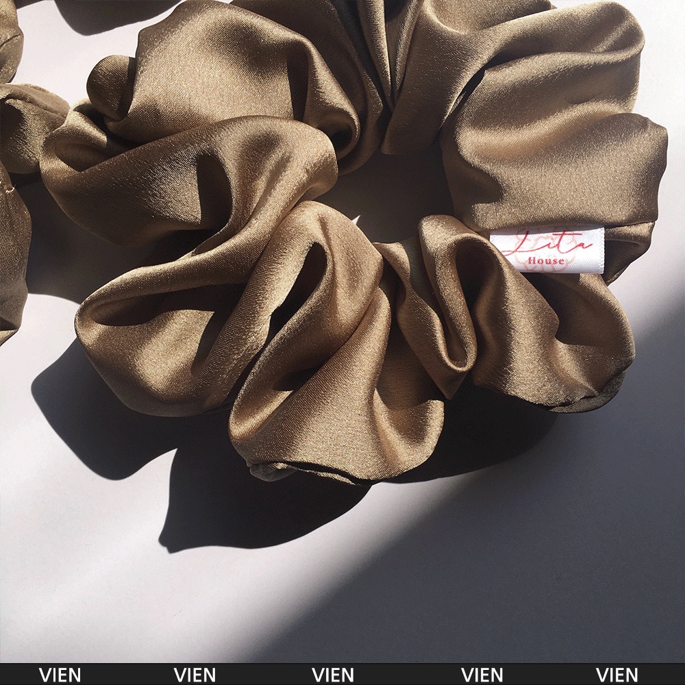 VIEN - Dây chun buộc tóc lụa pearl I Scrunchies Handmade