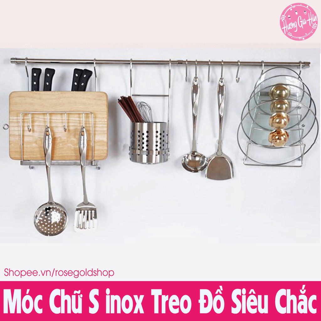 Móc Chữ S inox (Loại Cao Cấp Có Đầu Tròn) Treo Đồ Siêu Chắc - Treo Hàng Hóa